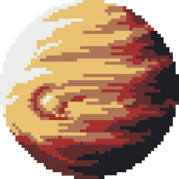 Jupiter — pixel art planet, Space Encounter 91
