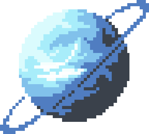 Neptune — pixel art planet, Space Encounter 91