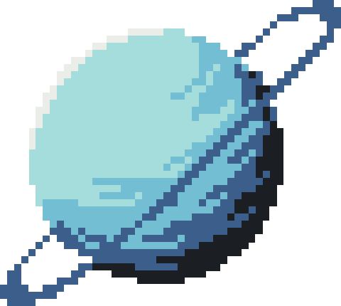 Uranus — pixel art planet, Space Encounter 91
